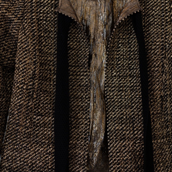 Oscar De La Renta Metallic tweed Jacket with bow size 0 - Picture 6 of 6